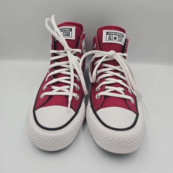 Converse Women's High-Top Sneakers - Burgundy and Black - Picture 2 of 9